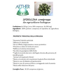 SPIRULINA COMPRESSE DA AGRICOLTURA BIOLOGICA